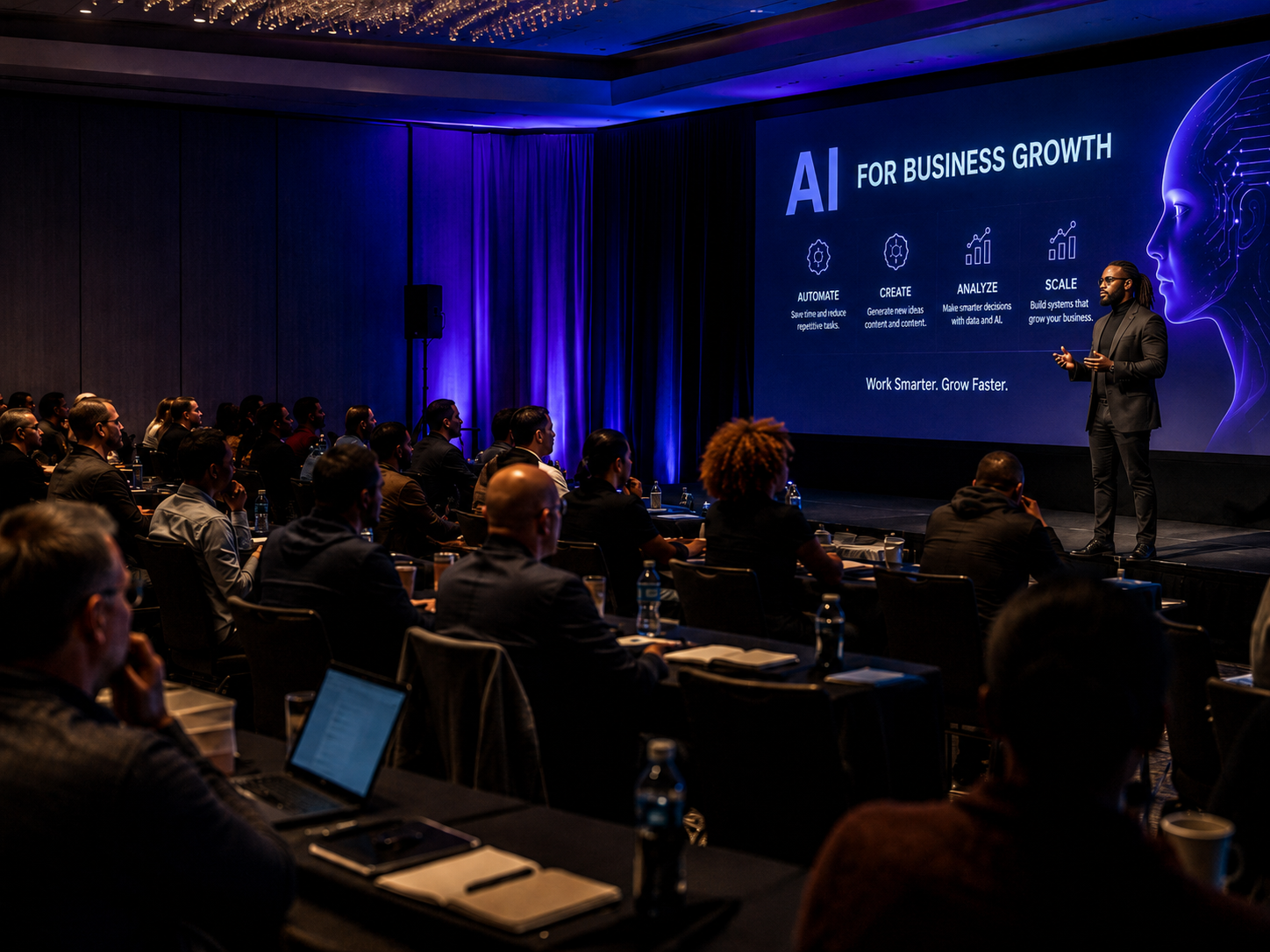 Free beginner-friendly AI seminar artwork